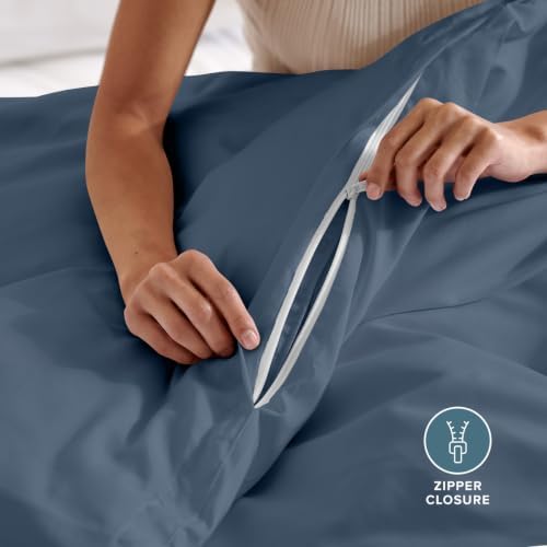 Bare Home Duvet Cover Set 1800 Ultra-Soft (Queen, Bering Sea)