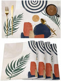 Placemats Set of 8, Boho Woven Placemat, Linen Place Mats for