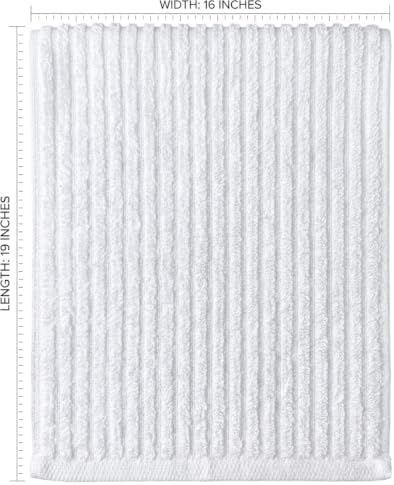 12 Pack, 100% Cotton Ribbed Terry White Bar Mop for Kitchen, Highly