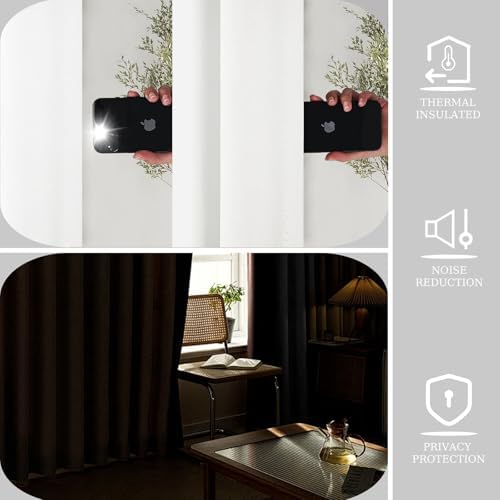 84 Inches Long Pinch Pleat 100% Blackout Curtains for Living Room