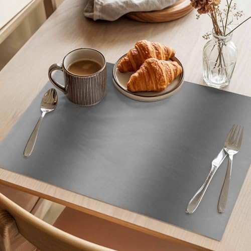 Gray Gradient Placemats Set of 8, Abstract Texture Modern Simple