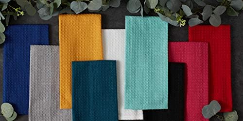 DII Recycled Cotton Kitchen Collection Dishtowel Set, 18x26, Gray