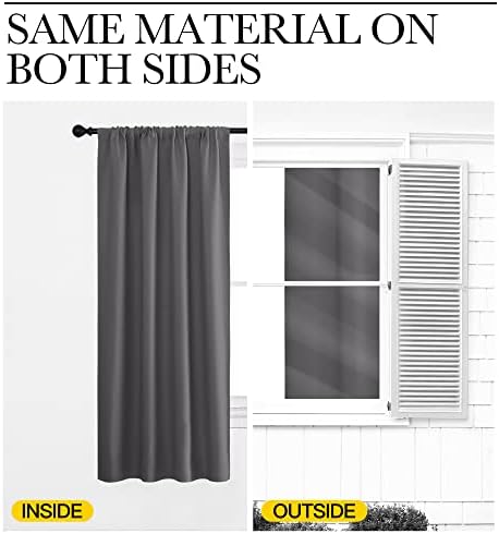 NICETOWN Blackout Curtain Panels for Window - Thermal Insulated Rod