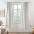 DriftAway 100% Blackout Natural Cream Linen Curtains for Bedroom