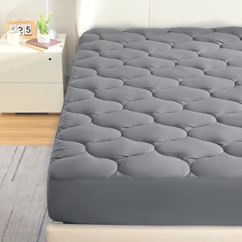 SLEEP ZONE Cooling Mattress Topper Queen, Extra Thick Mattress Pad