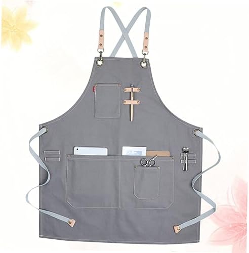 KICHOUSE Nordic Industrial Style Halter Apron Adjustable Canvas Apron