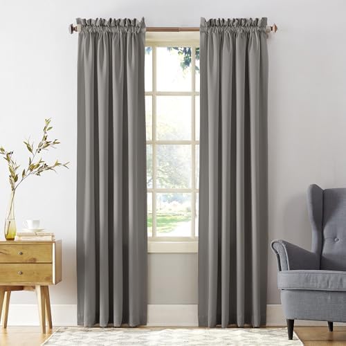 Sun Zero Barrow Energy Efficient Rod Pocket Curtain Panel Pair