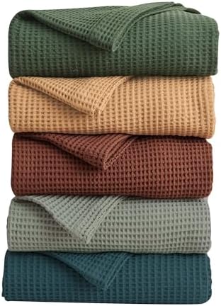 100% Cotton Taupe Blanket Full/Queen Size for Bed - Breathable and