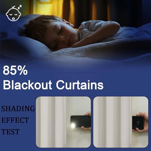 OWENIE Sally Blackout Curtains 120 Inches Long 2 Panels Set for