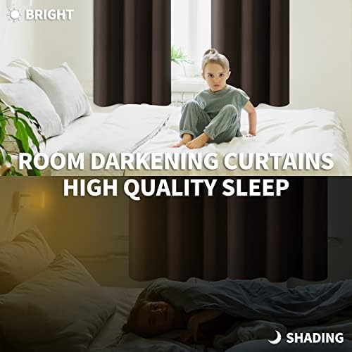 BGment Rod Pocket Blackout Curtains for Bedroom - Thermal Insulated