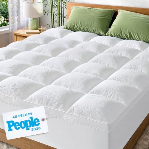 Thick Queen Mattress Topper with 20" Deep Pocket