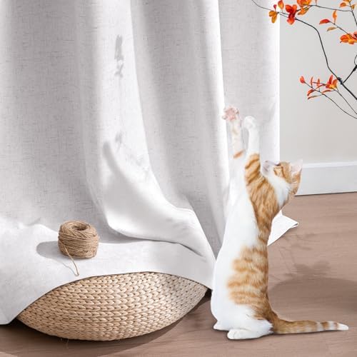 Princedeco Blackout Curtains Linen Blended 108 Inch Long Room