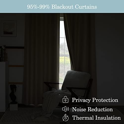 Fcosie Extra Long Blackout Curtains 108 Inch Length Room Darkening