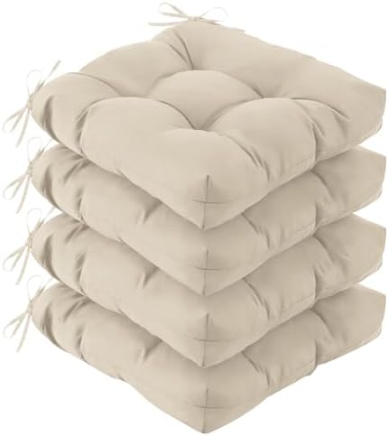 IASEAHK Outdoor Chair Cushions Set of 4, 19" x 19" x 5", Waterproof