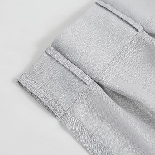 WEST LAKE Silver Gray Pinch Pleated Sheer Window Curtains for Living