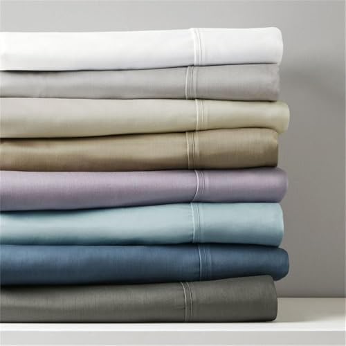 Pemberly Row 800 Thread Count Cotton Blend Sateen Sheet Set, Charcoal