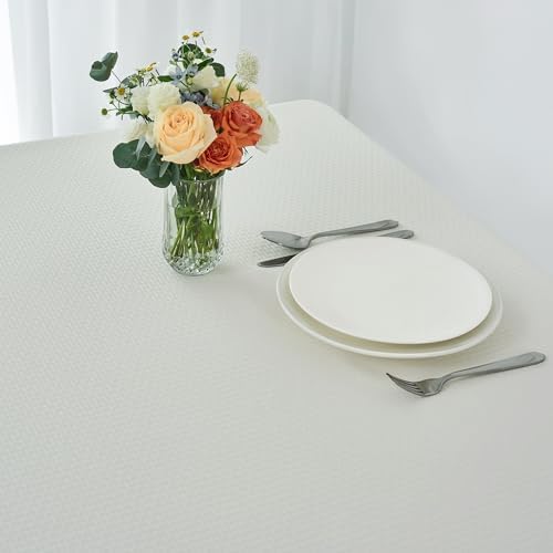 maxmill Weaved Texture Rectangle Tablecloth Water Resistant Wrinkle