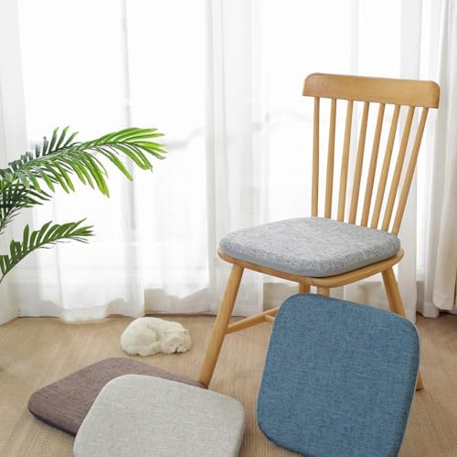 High Resilience Memory Foam Chair Cushion 17"x17"x2" Set of 2 Square