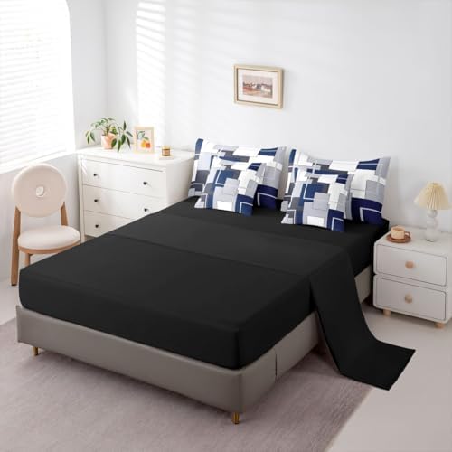 Feelyou Abstract Comforter Set Queen Size 7 Pieces Neutral Art Bedding
