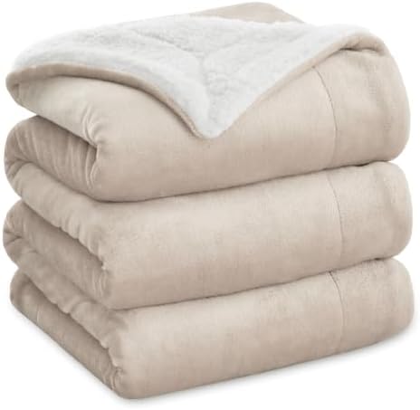 Bedsure GentleSoft Sherpa Fleece Blankets King Size for Bed