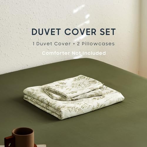 Wake In Cloud - Floral Duvet Cover Set, Botanical Vintage Flower