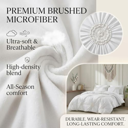 Elegant Pinch Pleat Duvet Cover Set, No-Iron & Wrinkle-Resistant