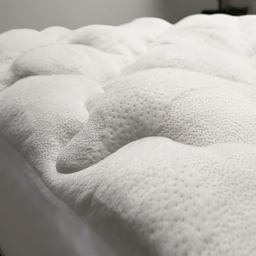 Rayon from Bamboo Queen Mattress Topper Cooling Plush Pillow Bed