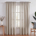 Turquoize Linen Curtains 84 for Bedroom Natural Linen Panels Casual