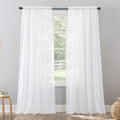 No. 918 Erica Crushed Sheer Voile Rod Pocket Curtain Panel, 51" x
