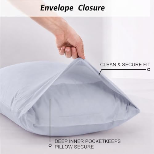Lirex 2 Pack Pillow Cases,100% Cotton Breathable Pillowcases,20"X 26"