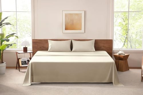 MISSQ King Size Bed Sheets Set - Cooling, Extra Soft, Wrinkle & Fade
