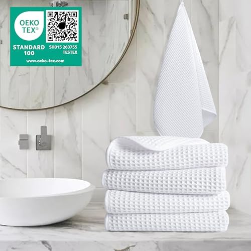 POLYTE 430 GSM Poly Blend Microfiber Quick Dry Waffle Hand Towel