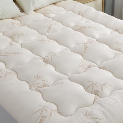 Queen Size Mattress Topper, Thick Cover Rayon Derived from Bamboo