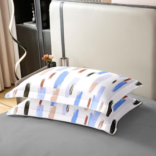 Manfei Geometric Stripe Kids Bedding Set King Size 100% Cotton,Simple
