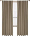 Back Tab and Rod Pocket Blackout Curtains for Bedroom - Thermal