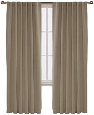 Back Tab and Rod Pocket Blackout Curtains for Bedroom - Thermal