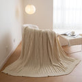 Youlan Home Rose Red Blanket Fashion Woven Chenille Knitted Blanket