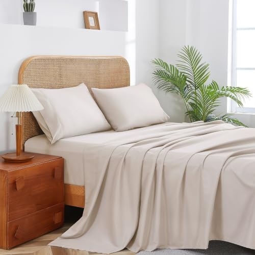 Shunjie Home King Size Sheets Set- 1800TC Microfiber Deep Pocket Bed