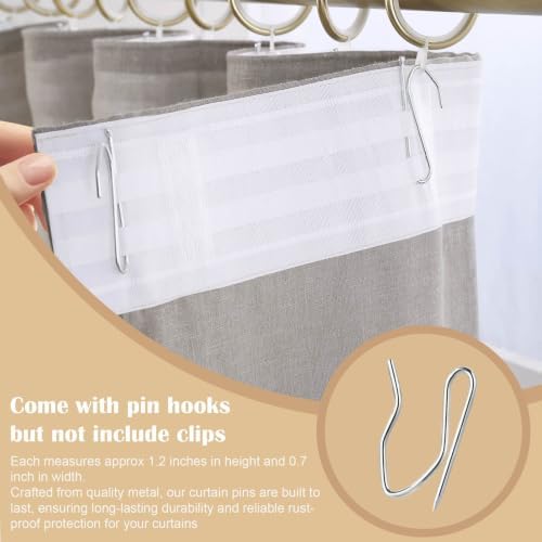 Semi Sheer Back Tab Linen Curtains 63 Inches Long, 2 Panels