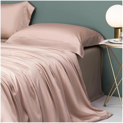 600TC Reversible Cream Brown Duvet Cover with Zipper Ties Soft Cooling