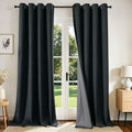 Joydeco Blackout Curtains 96 Inches Long 2 Panels Burg, Room Darkening
