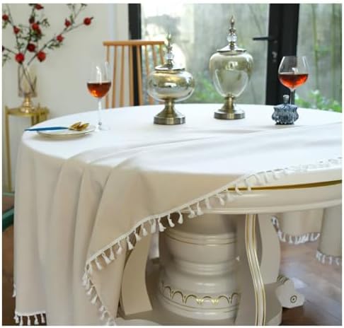 Table Cloth Round 180cm, Table Cloth Cover Protector Linen 4-6 Seater