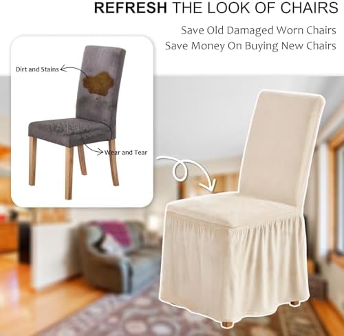 NICEEC Chair Covers for Dining Chairs Dining Room Chair Covers with