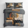 Tree of Life Bedding Full Size Duvet Cover Set 3 Piece, Boho Abstract