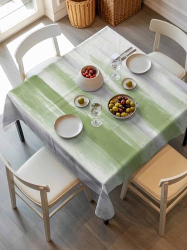 Sage Green Gray Square Tablecloth Waterproof & Stainproof Tablecloths