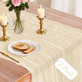2 Pack Cheesecloth Table Runner, 120 Inch Beige Table Runner for Decor