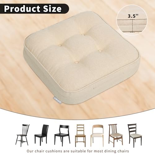 GOFORIT Chair Cushions,Tufted Shredded Memory Foam Chair Pads