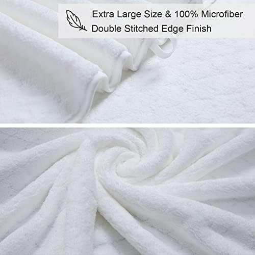 Ycosy Extra Large Bath Towels Set 35x70 Inches - White Luxury 600 GSM