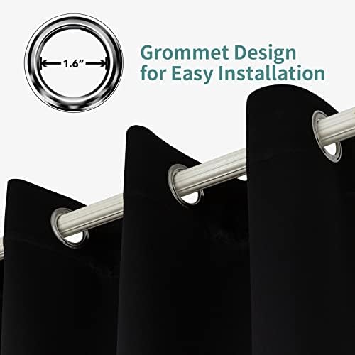 Pickluc Grommet Blackout Curtain for Living Room, Light Blocking