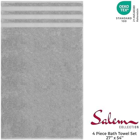 American Soft Linen Salem 100% Cotton Turkish 4 Piece Bath Towels for